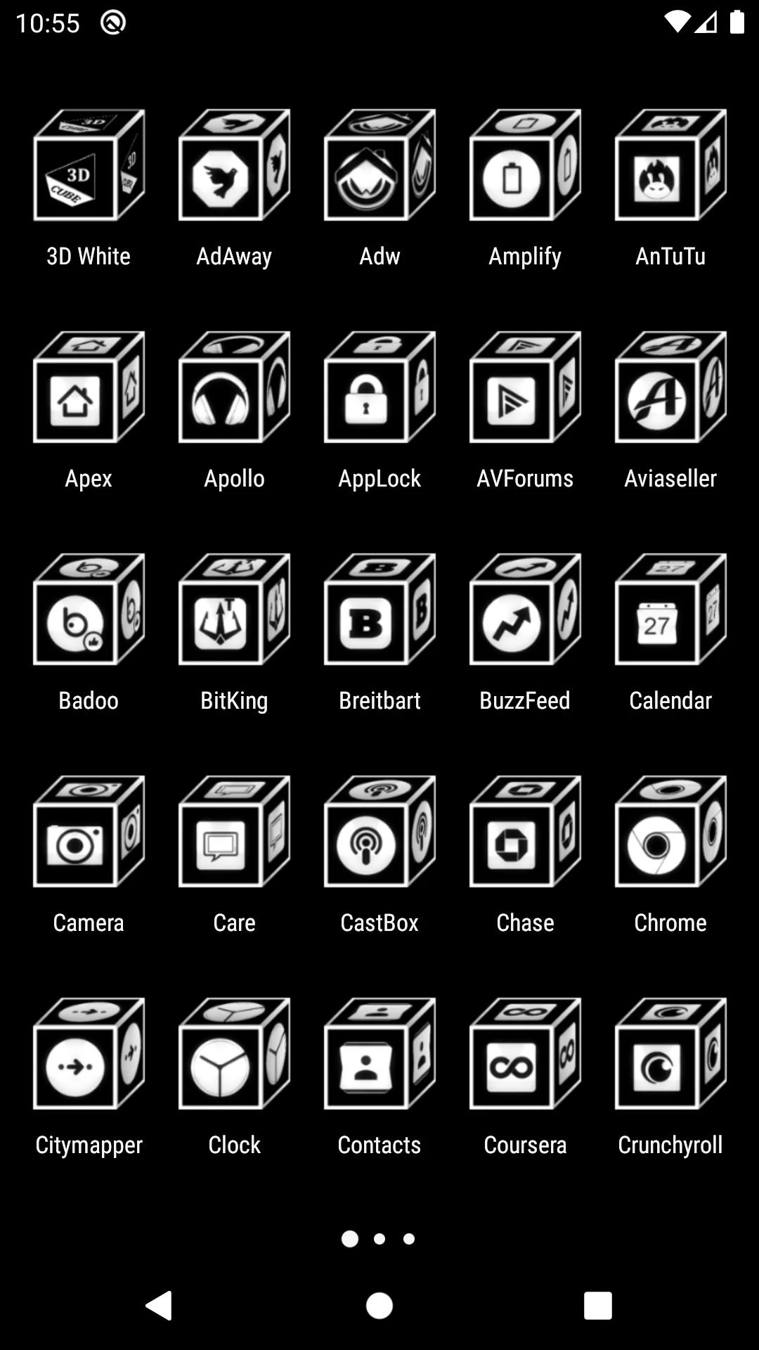 3D Flat White Icon Pack screenshot