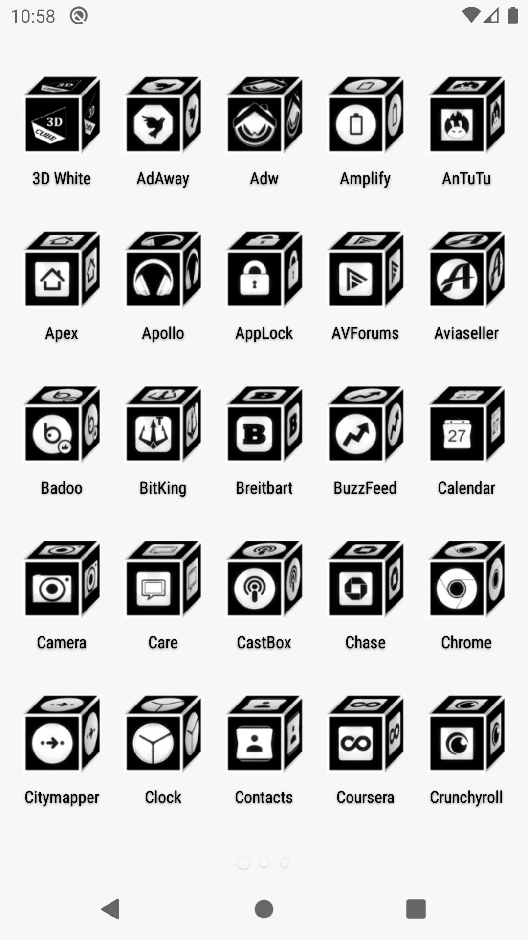 3D Flat White Icon Pack screenshot
